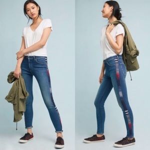 Levi’s Made & Crafted Anthropologie 721 Skinny Jeans Japanese Fabric Embroidered